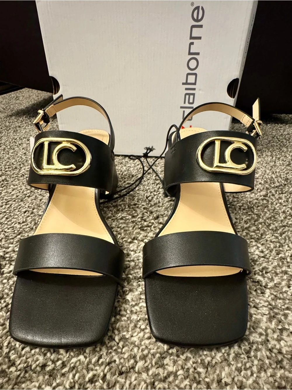 Liz Claiborne Portola Black Sandals – Size 6 M